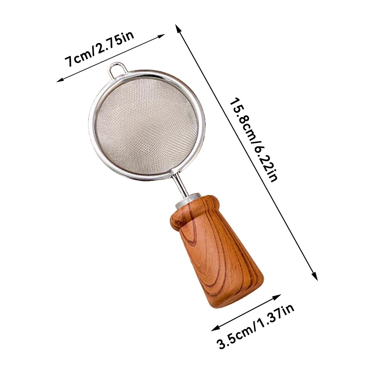 

WORTHBUY Сито для муки из нержавеющей стали 304, стоячее, с пластиковой ручкой, фильтр для остатков, сито с мелкой сеткой, ложка-дуршлаг, кухонный гаджет