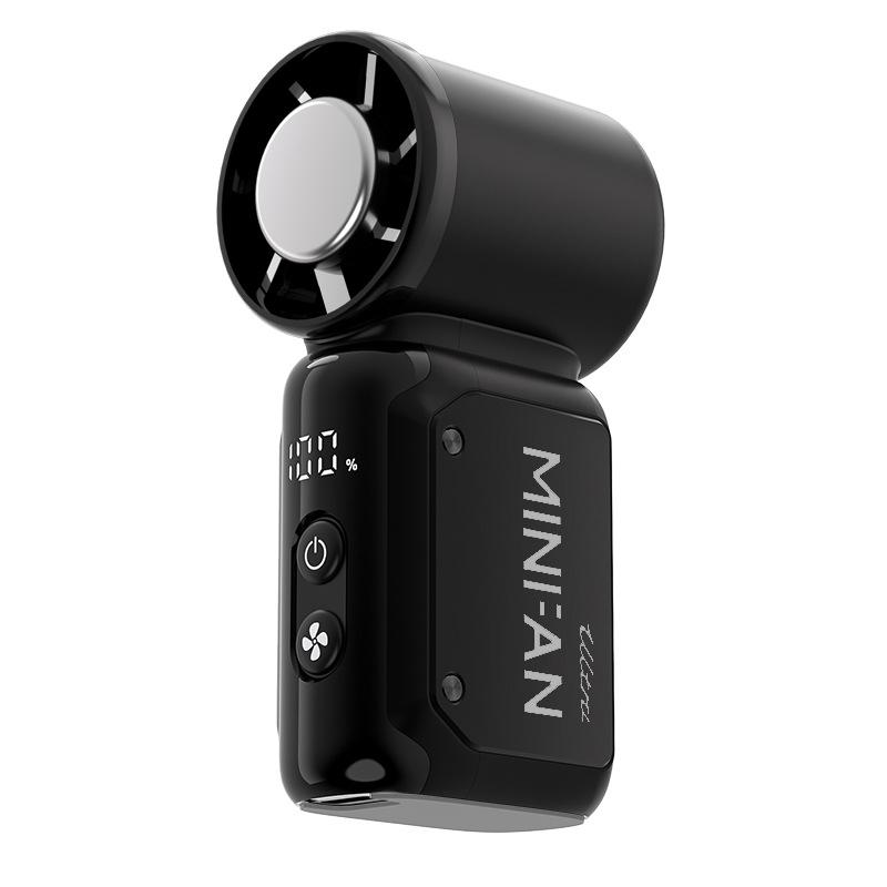Portable Mini High-Speed Digital Display Handheld Fan for Outdoor Cycling
