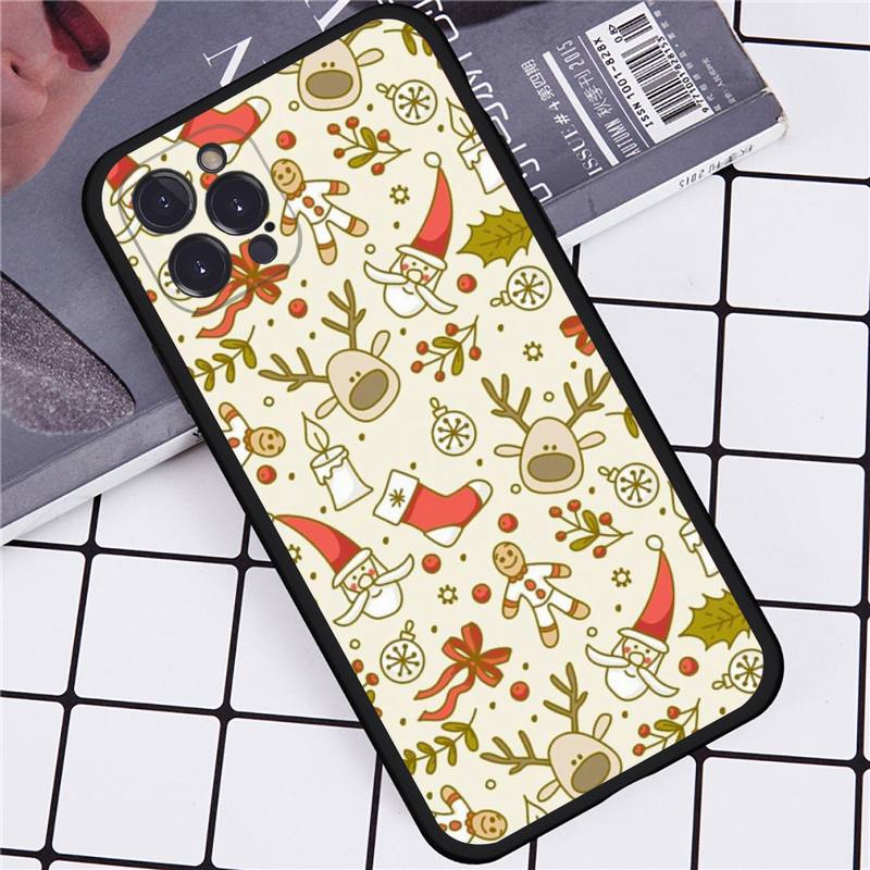Christmas Santa Claus Elk Phone Case For iPhone 14 11 12 13 Mini Pro Max 8 7 6 6S Plus X SE 2020 XR XS Funda Case