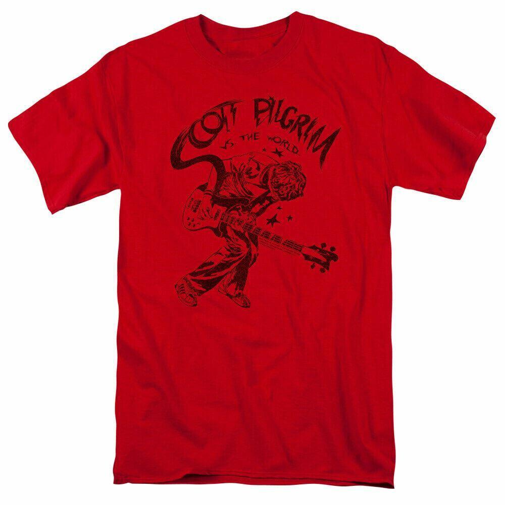 

26 Scott Pilgrim VS. The World Rockin T Shirt Mens Licensed Movie Tee Red Unisex T-Shirt XXXXL