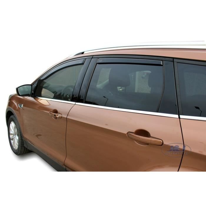 Air Deflectors - J&J AUTOMOTIVE - Heko - Smoked - For Ford Kuga 2 - 2013-2019