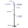 20-40cm, 30-60cm Aluminum Alloy Telescopic Bracket, Camera Projector Monitoring Rod Extension Bracket