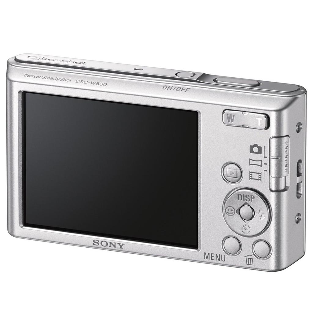 Sony Compact Digital 8x Optical Zoom Compact Body Cyber-shot DSC-W830 Camera, Silver, (25-200mm),