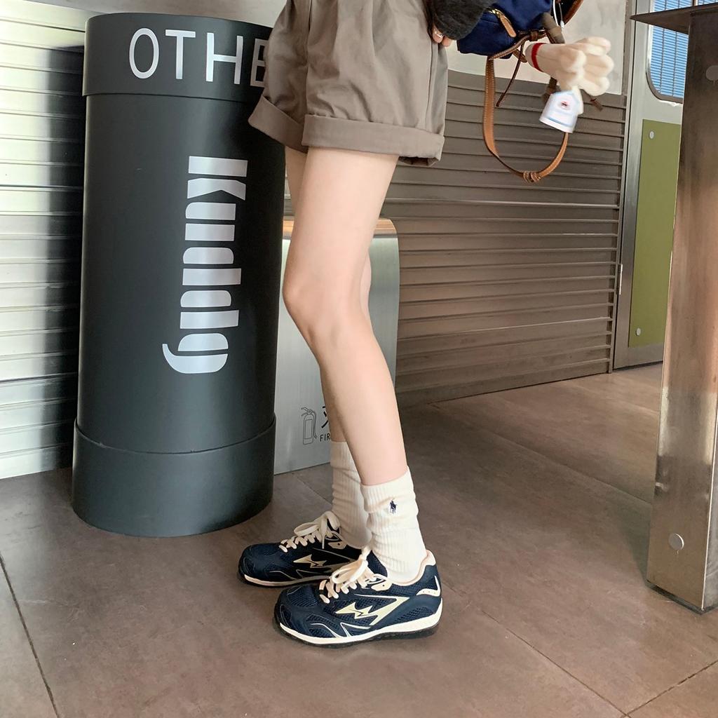 Grape mother studiolee retro podwyższające siateczkowe łączenie lekkie sznurowane sportowe wszechstronne buty casual damskie jesienno-zimowe