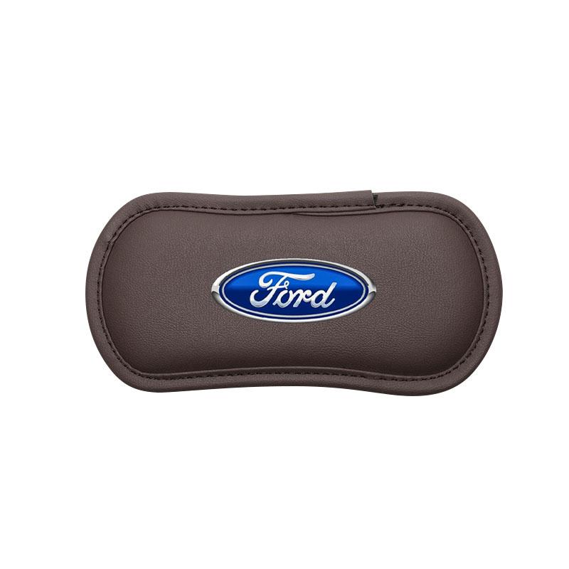 Leather Car Pillow Car Knee Pad Elastic Memory Foam Leg Pad For Ford Focus mk2 mk3 Fiesta mk7 Ranger Mondeo mk4 S-MAX Kuga Mustang