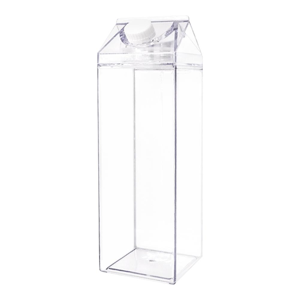 1000ml500ml Bouteille d'eau en carton de lait Plastique transparent Portable Boîte transparente Pour Bouteilles de thé au lait, de jus Tasse à boire Bouteilles R2V1