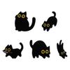 Cartoon Große Augen Schwarz Cay Emaille Pins Niedliche Kätzchen Tier Broschen Revers Rucksack Abzeichen Schmuck Zubehör Geschenke für Freunde
