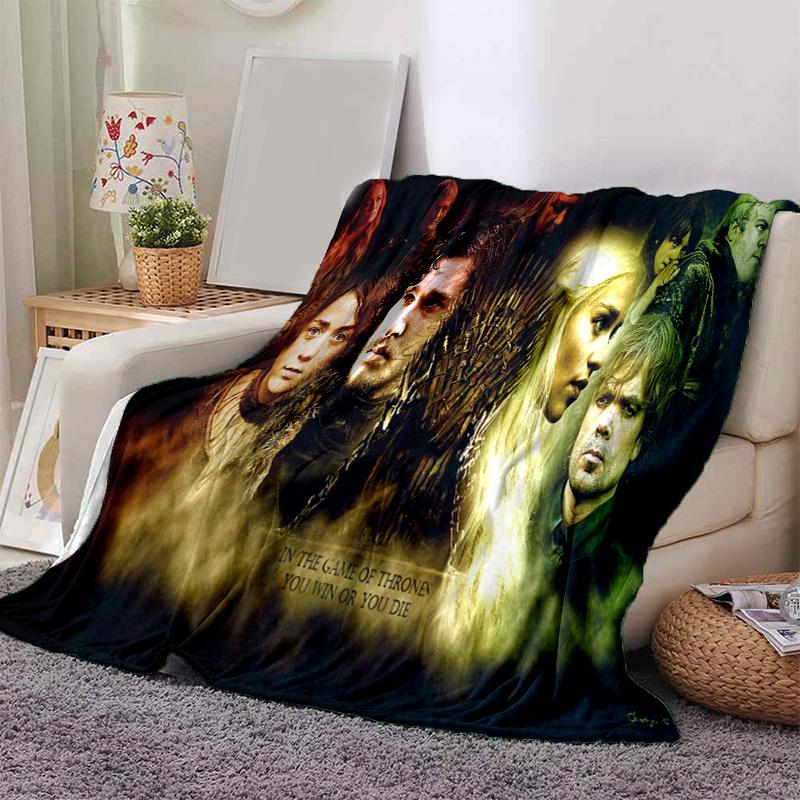 

Game of Thrones Poster Print Wall Art DecorPrint Blanket, Soft Blanket For Sofa Office Bed And Travelling Daughter Birthday Gift esj321 130cm×150cm（50in×60in）