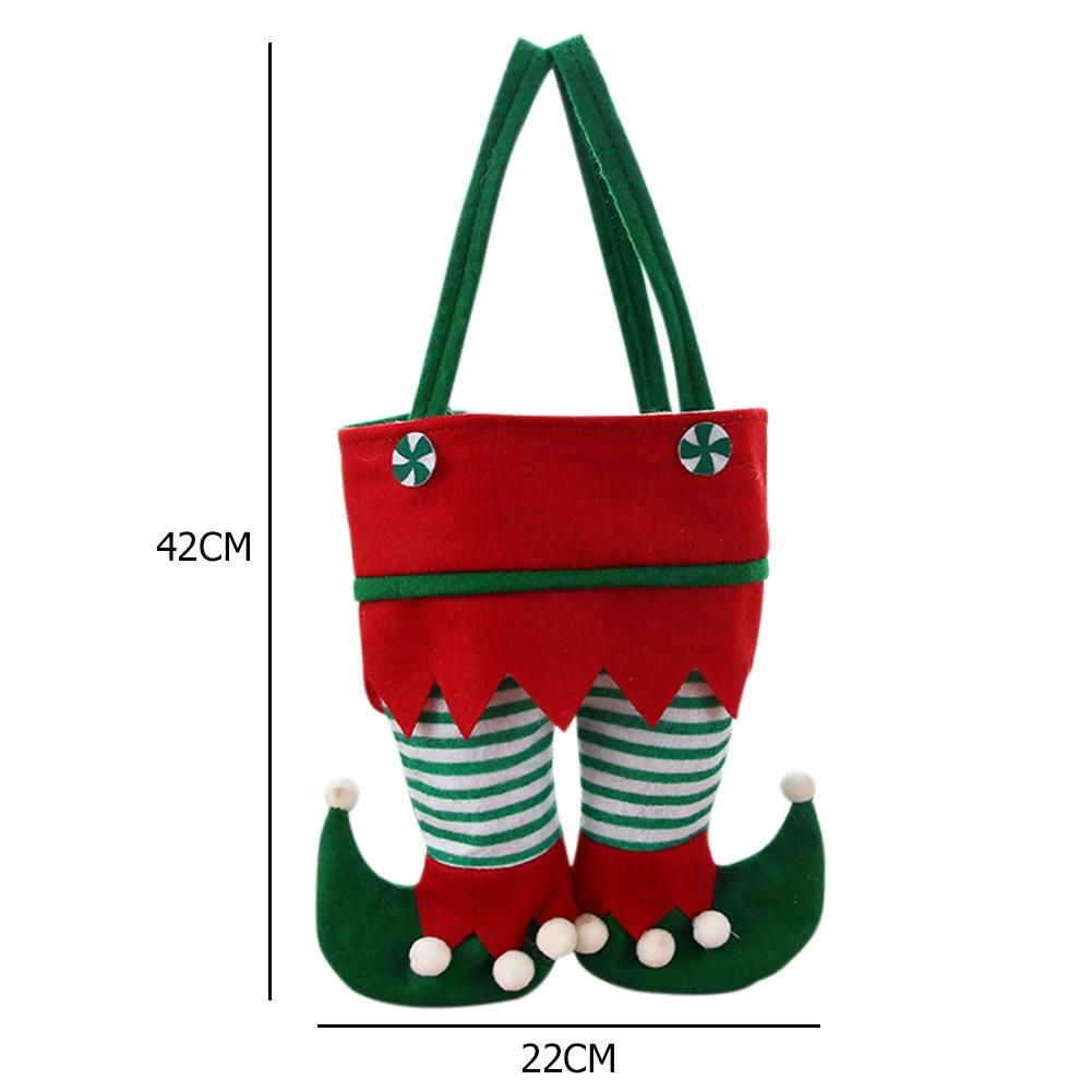 Christmas Elf Candy Bags Velvet Bags Santa Claus Pants Handbag Bags For Packaging Festival Party Decor Xmas Tree Decoration 2025