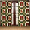 Merry Christmas Christmas Tree Pattern Sunshade Drapes 2 Panel Deluxe Livingroom Space Bedchamber Christmas Decoration Drapes