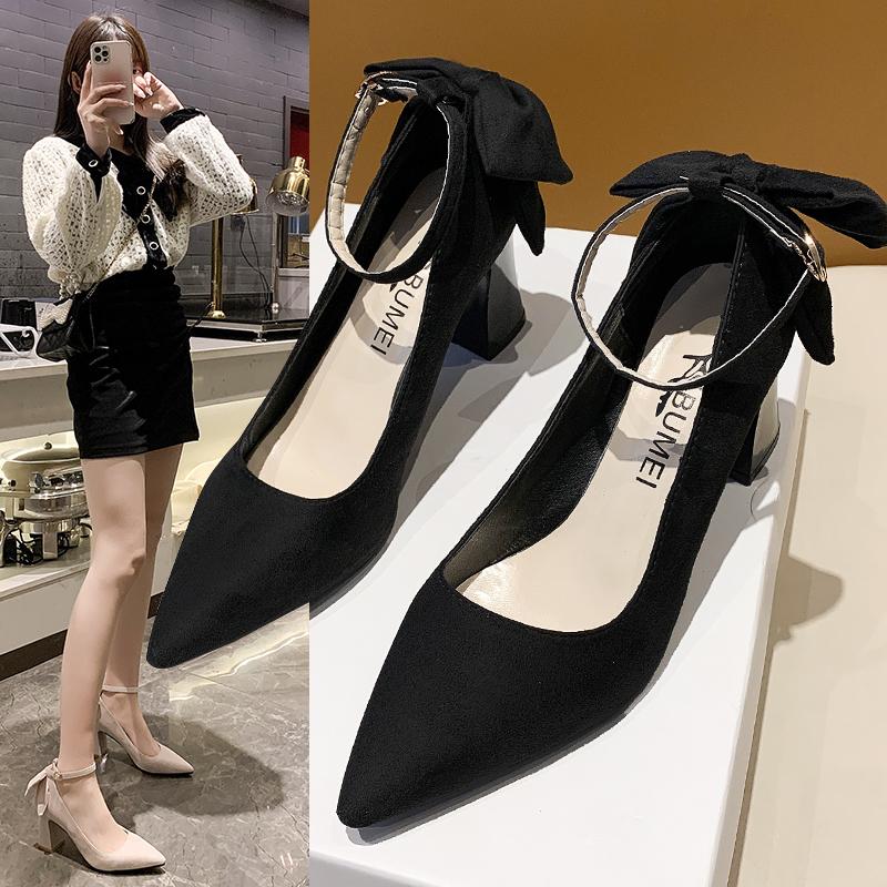 Fashion 2025Elegant Heel Women's Pumps Janes Shoes Strap Party Office Wedding Shoes Lady Comfortable