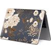 ENKAY HardShell Case for MacBook Air 13 A2337 M1 A2179 A1932, Gold Flowers