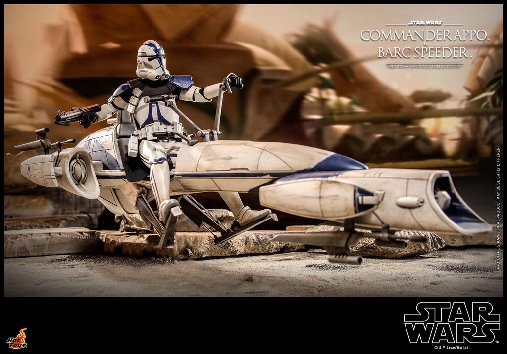 TV Masterpiece Star The Clone Wars Commander Appo BARC Speeder Scale Figure White TMS076 Wars & 1/6