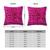 Fuchsia Pink Flower Square Pillowcase Polyester Linen Velvet Creative Zip Decorative Pillow Case Room Cushion Cover