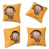Mr Bean Cartoon Square Pillowcase Cushion Cover Comfort Pillow Case Throw Pillow Cover for Home Sofa Living Room