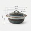 2L POT, HEAT-RESISTANT DISH WITH LID, BREAD 23 Cm, CERAMIC VASE