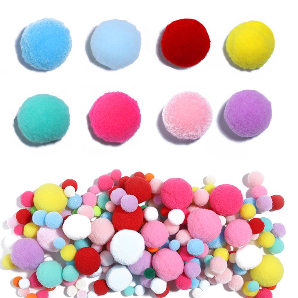 1/1,5/2/2,5/3mm Weiche Pompons Bunt Hohelastisch Flauschiger Plüschball DIY Handgenäht Kinderspielzeug Schuhe Hut Heimdekorationszubehör