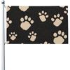 2D Flat, 1pc Multi-size 2D Flat - Designed for Outdoor Use with a Black and Beige Bear Paw Print with a Dark Background. This Polyester Flag Is Perfec