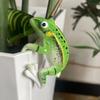 Niedliche Froschfigur Pflanzgefäß Dekoration Kleiner kletternder/liegender Frosch mit Blatt-Regenschirm Statue für Außenhof Terrasse Garten Dekor