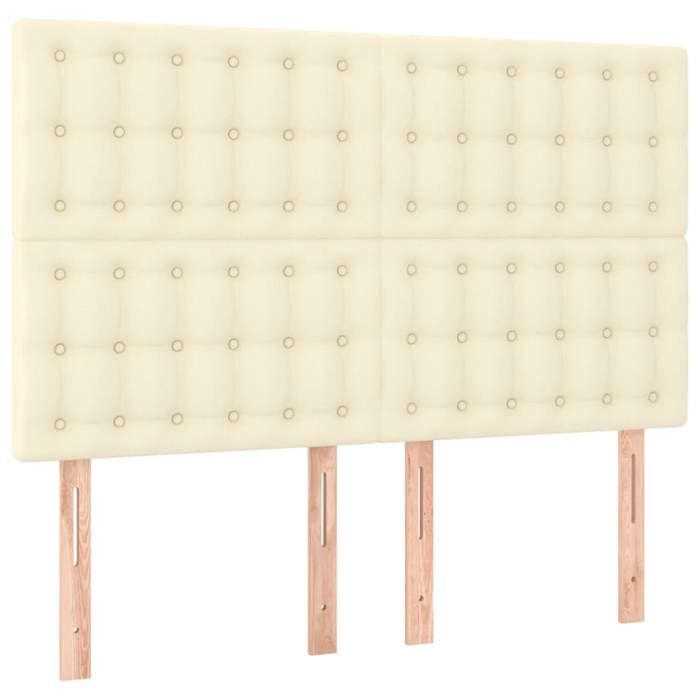 Tête de lit - MAISON EXCLUSIVE - 144 x 5 x 118/128 cm - Similicuir - LED intégrée - Hauteur réglable