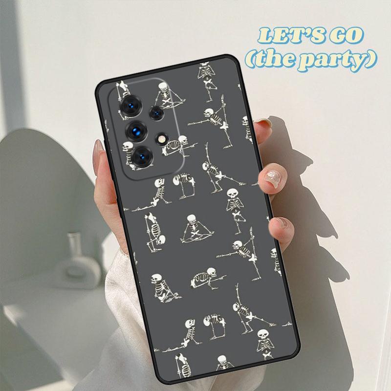 Skeleton Yoga phone case For Samsung Galaxy A42 A31 A40 A51 A71 A32 A80 A91 A52 A72 A73 A20e A21S A50 A70 A11 A12 Cover