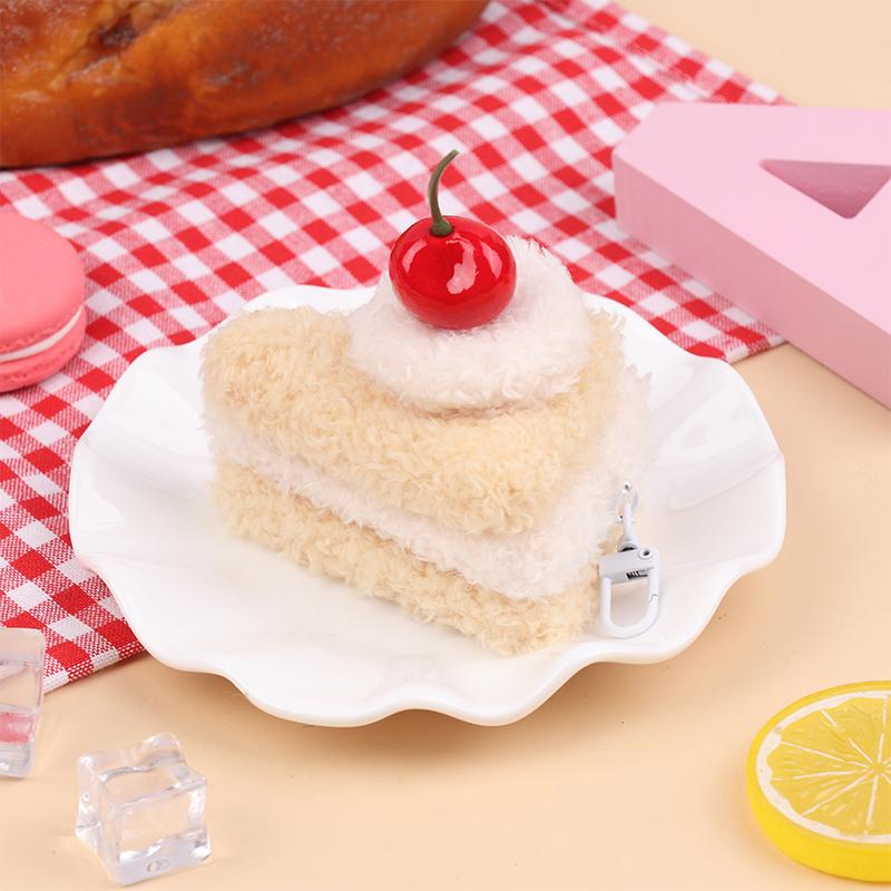 Kawaii Simulation Food Plush Keychain Creative Sandwich Hamburger Cake Keyring Bag Pendant Key Accessories Couple Gifts