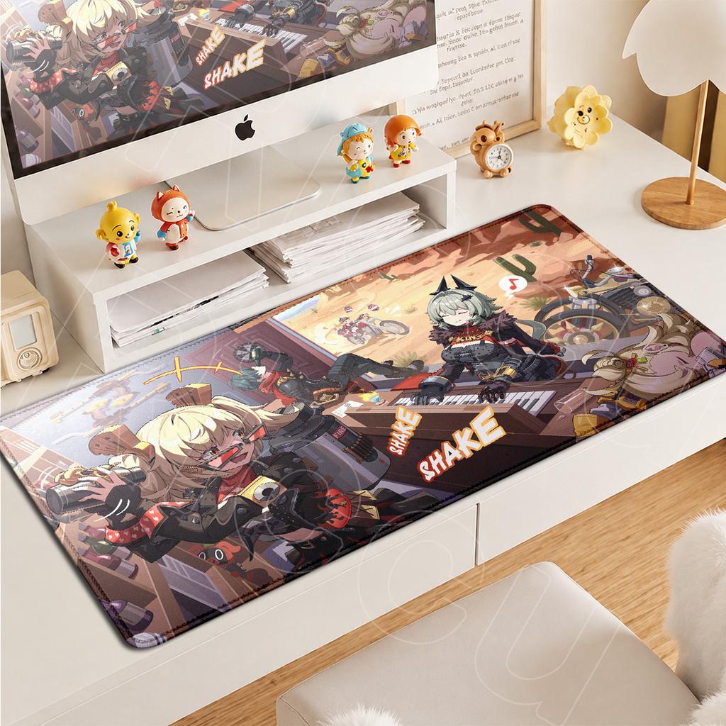 Pc Office Cabinet Hot Game Zenless Zone Zero Large NonSlip Desk Mat Kawaii Zzz Burnice White Mouse Pad Laptop Anime Girl Carpet