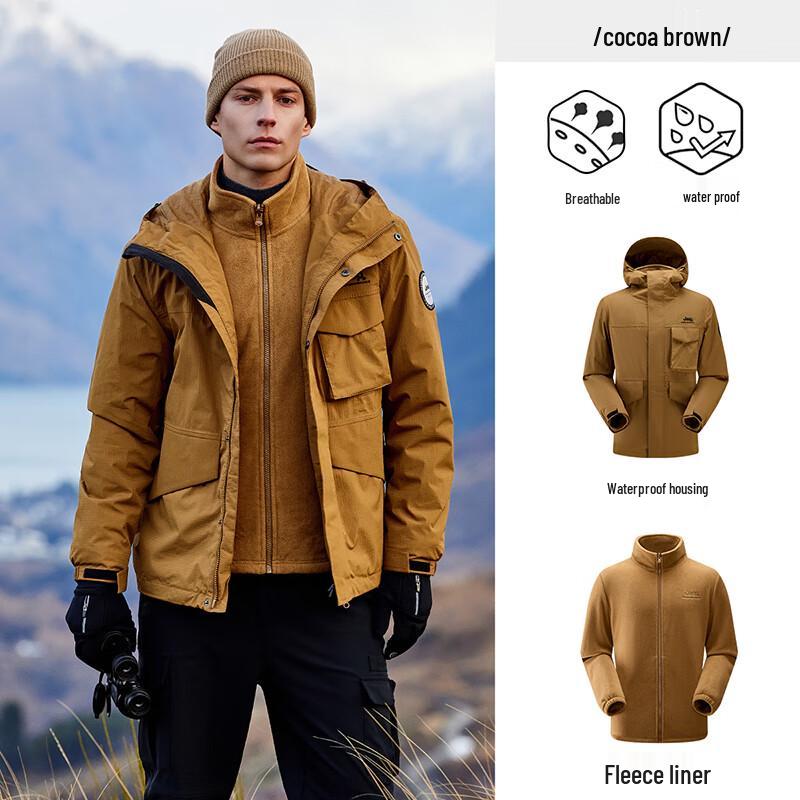 

JEEP Men s 3-in-1 Waterproof Outdoor Jacket L