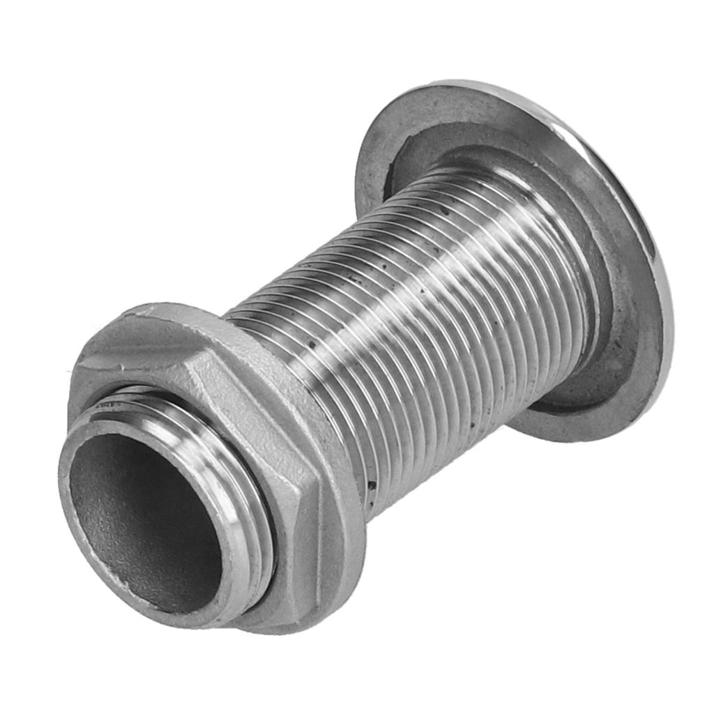 1in Thru Hull Fitting Connector 316 Stainless Steel Water Drain Outlet for Marine Boats Yacht