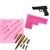 2pc DIY Gun Bullet Shape Fondant Soap 3D Cake Silicone Mold Cupcake Jelly Candy Chocolate Decoration Baking Tool Moulds
