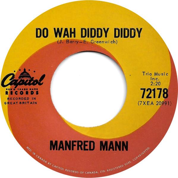 

7inch Record MANFRED MANN Do Wah Diddy Diddy 72178 Capitol Records 1964 Canada Rock Used