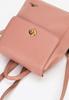 Wittchen Women's Leather Backpack With Rectangular Flap Pink Natural Leather