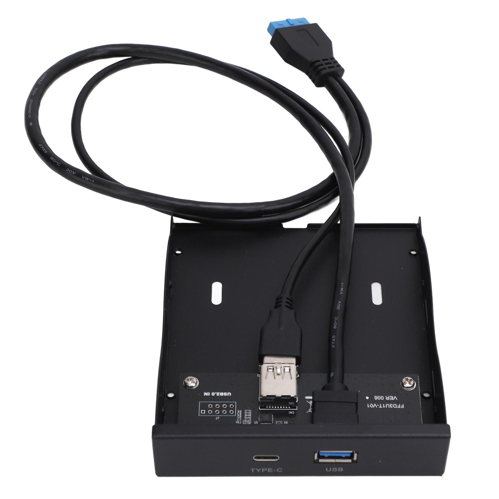 

USB 3.2 GEN1 Концентратор на передней панели 5 Гбит/с Высокоскоростной Тип C и USB 3.0 Гнездо 19-контактный Передняя панель для дисковода