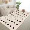 Black and White Light Luxury Geometric Pattern Floor Mats Door Front Decoration Home Living Room Floor Mats