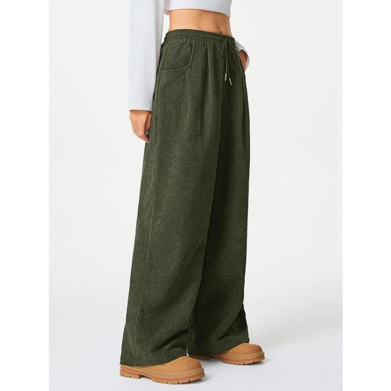 DAFIFY Damenmode, lässig, einfarbig, bedruckt, hohe Taille, Hosen, Hosen und Caprihosen