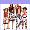 Classic Western Cowboy Costume For Halloween Parties And Stage Performances In Polyester Fabric