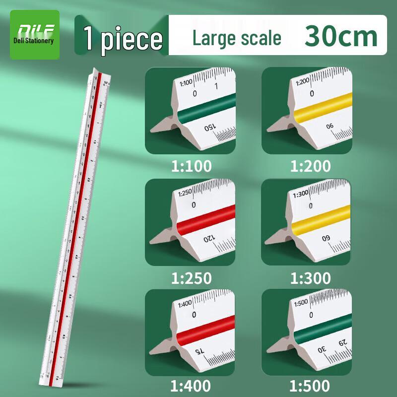 Linzhilu 30cm PVC Triangular Scale Ruler