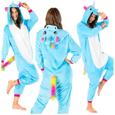 Unicorn Pajamas Blue Kigurumi Onesie Women's Pajamas Men's Soft S S