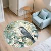 Leaf Bird,Round Area Rug,Carpet Rug for Living Room Bedroom Sofa Playroom Decor,Non-slip Floor Mat