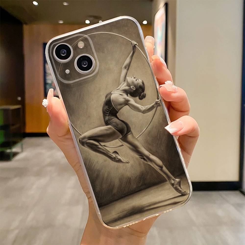 Simple Swan Dance Ballet Phone Case For iPhone 17 16e 16 15 14 13 12 11mini Pro Max X XR XSMAX 8 7 Air Plus Soft Cover