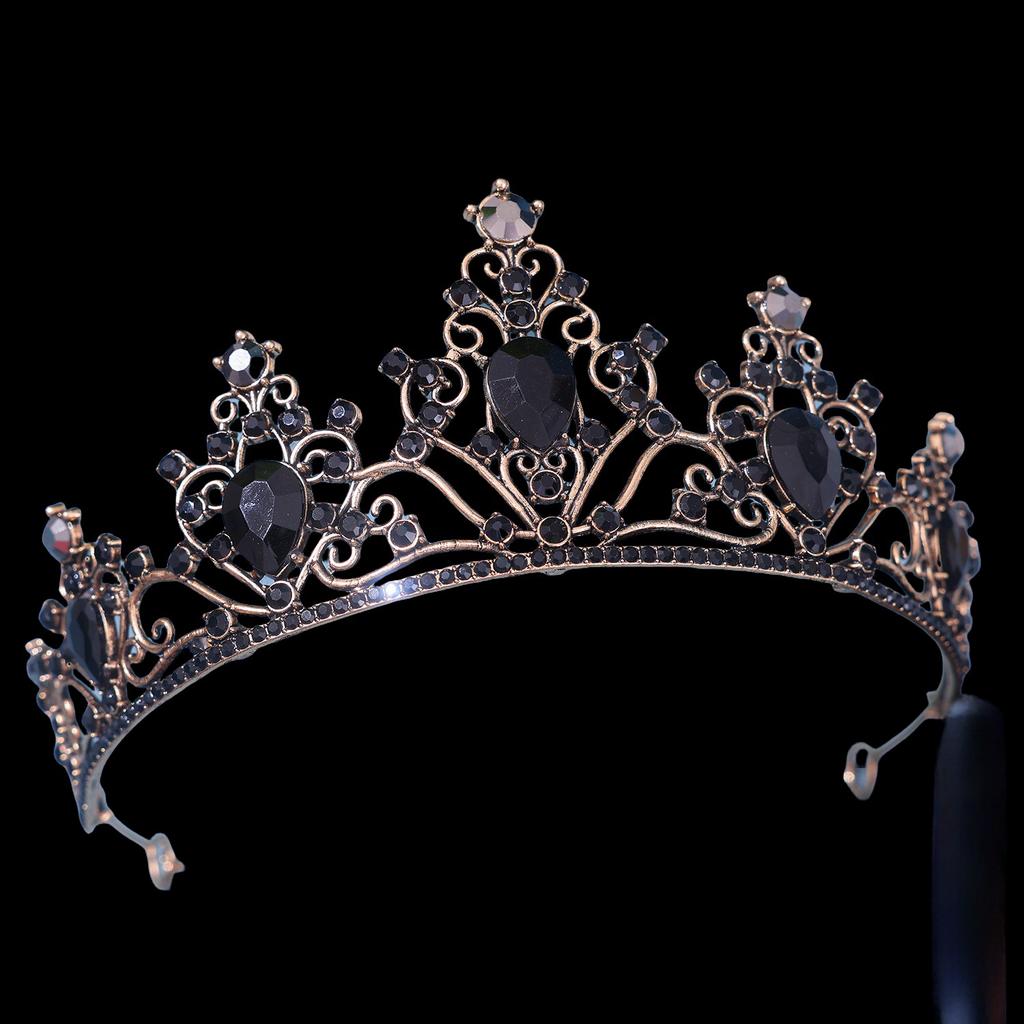 Baroque Crystal Tiaras and Crowns for Women Rhinestone Prom Diadem Headband Bridal Wedding Hair Accessories Jewelry Crown Tiara