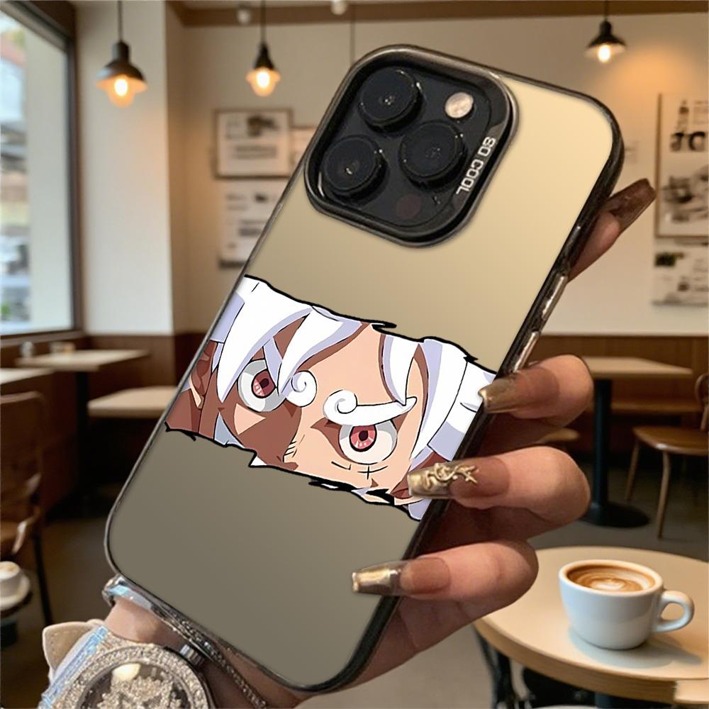 Anime White Hair and Red Eyes Hard Phone Case for Iphone 16 15 14 13 12 11 Pro Max Mini Shockproof Anti-Scratch Protective Cover