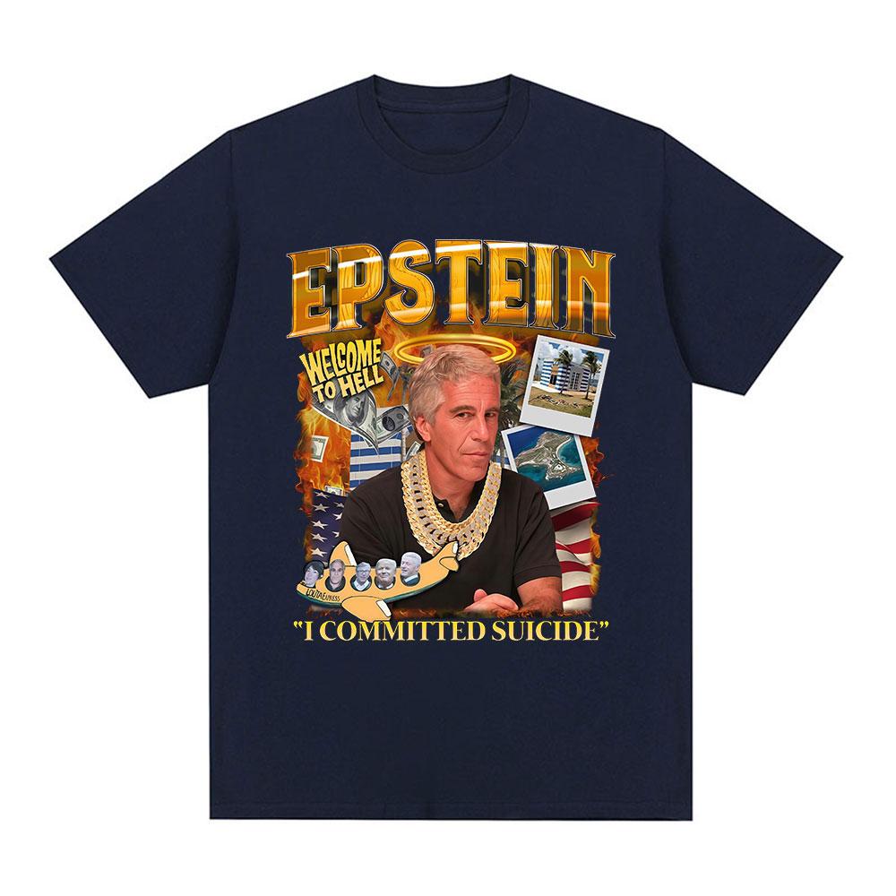 

Смішна графічна футболка з Джеффрі Епштейном Чоловіча Жіноча Модна Вінтажна Футболка з Коротким Рукавом 100% Бавовна Повсякденні Літні Футболки Топи M