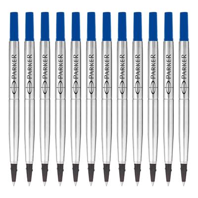 Parker Tintenroller Mine Blau 1 Stück Blau F Feine Spitze Mine für Kugelschreiber auf Wasserbasis Original Importprodukt 1950279 0,5 mm