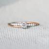 CAOSHI Chic Two-tone Style Finger Ring Female Engagement Jewelry with Brilliant Zirconia Fashion Thin Accessories for Wedding