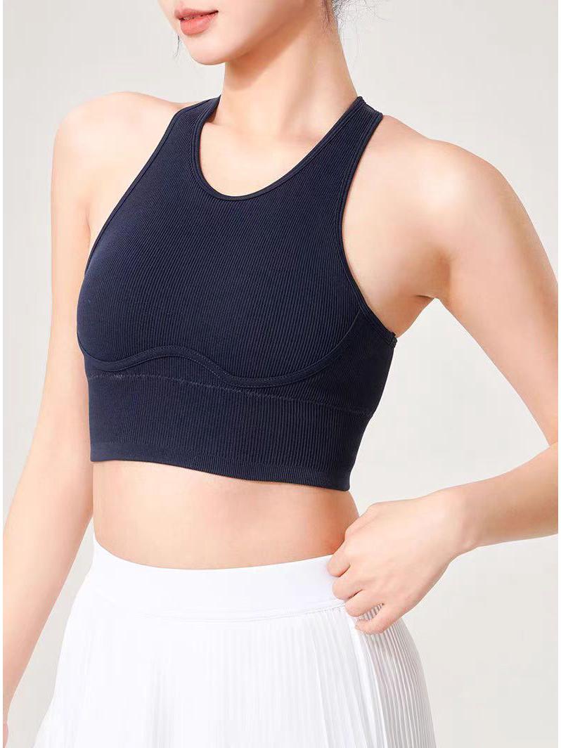 

Женский противоударный спортивный бюстгальтер: Профессиональный жилет для бега, йоги и фитнеса с красивым дизайном спины Large