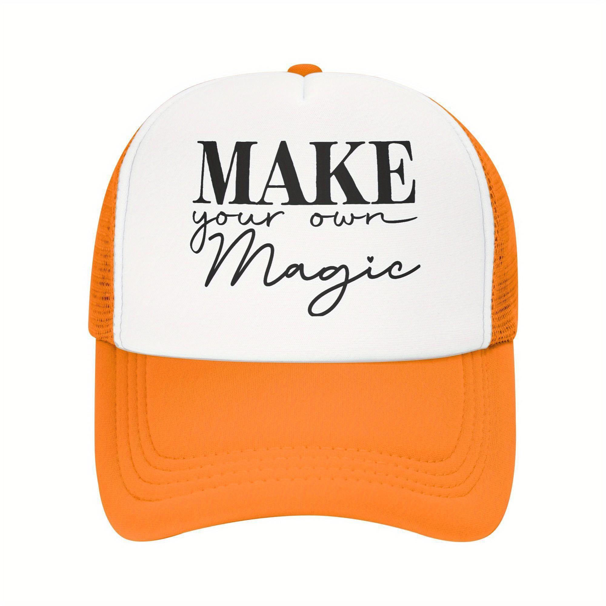Make Your Own Magic Trucker Hat Unisex Adjustable Polyester Mesh Casual Four Seasons Cap One Size