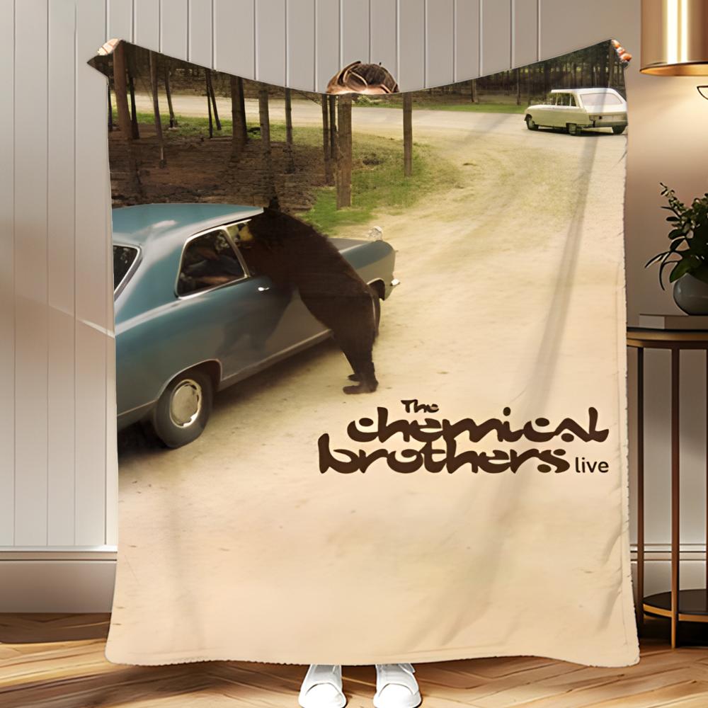

popular band The Chemical Brothers Throw Soft Coral Fleece Blanket 310gsm Fluffy Warm Throw for Sofa Bed Couch Bedroom Decor 75x100cm