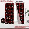 2D Flat Printing  JIT 2pcs   Curtains (Without Rod) Festive Gnomes(1) Chic Fashionable Curtains Versatile 100% Polyester Curtains