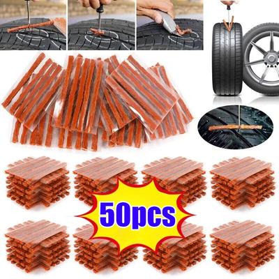 50 STÜCKE Auto Motorrad Reifen Reparatur Streifen Tubeless Dichtung Streifen Reifen Punktion Gummi Streifen Stecker Auto Fahrrad Reifen Reparatur Zubehör